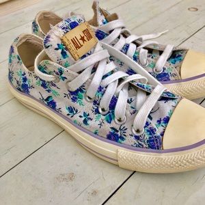 Blue Floral Converse